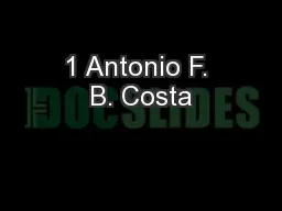 1 Antonio F. B. Costa