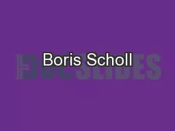 Boris Scholl