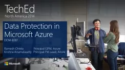 Data Protection in Microsoft Azure