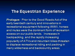 The Equestrian Experience