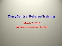 CincyCentral Referee Training