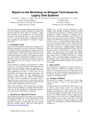 Report on the Workshop on Wrapper Techniques for Legacy Data Systems