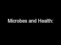 Microbes and Health:
