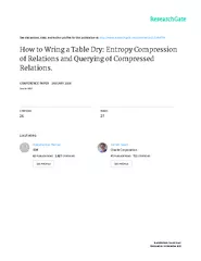 How to Wring a Table Dry: Entropy Compression of Relations and Queryin