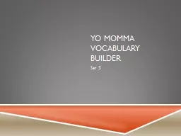 Yo Momma Vocabulary Builder