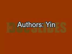 Authors: Yin