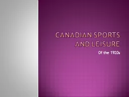 Canadian Sports and Leisure