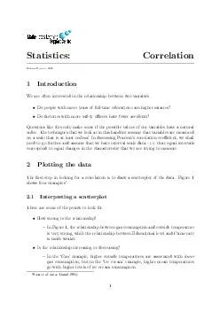 Statistics Correlation Richard Buxton