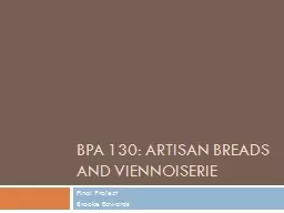 BPA 130: artisan breads and
