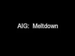 AIG:  Meltdown