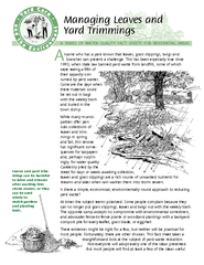 A SERIES OF WATER QUALITY FACT SHEETS FOR RESIDENTIAL AREASManaging Le