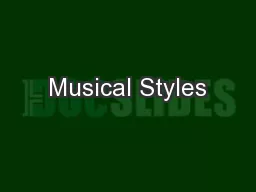 Musical Styles