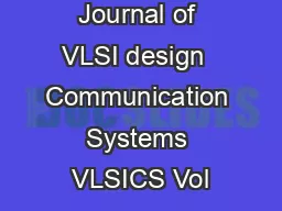 International Journal of VLSI design  Communication Systems VLSICS Vol
