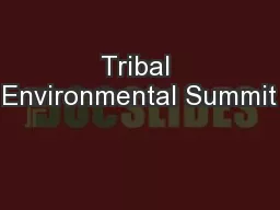 Tribal Environmental Summit