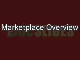 Marketplace Overview