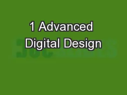 1 Advanced Digital Design