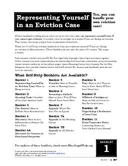 Yes, you can handle your own eviction case!