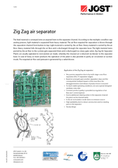 Zig Zag air separator