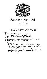 Zanzibar Act 1963 CHAPTER 55 ARRANGEMENT OF SECTIONS Section 1. Operat
