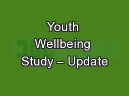 Youth Wellbeing Study – Update