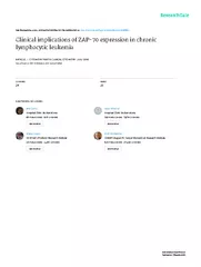 ClinicalImplicationsofZAP-70ExpressioninChronicLymphocyticLeukemiaFran