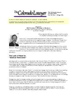 The Colorado LawyerJanuary 2005Vol. 34, No. 1 [Page 33]