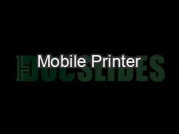 Mobile Printer
