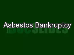 Asbestos Bankruptcy