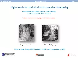 High-resolution assimilation and weather forecasting