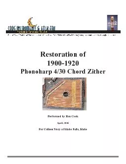 Restoration of1900-1920Phonoharp 4/30 Chord Zither