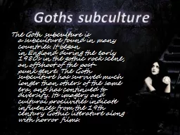Goths subculture
