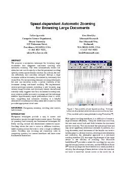 dependent Automatic Zooming for Browsing Large Documents Takeo Igarash