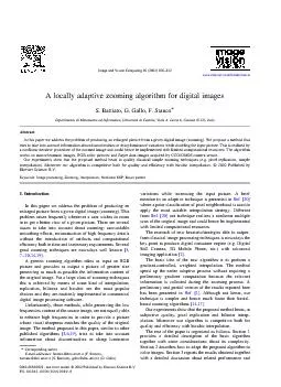 AlocallyadaptivezoomingalgorithmfordigitalimagesS.Battiato,G.Gallo,F.S