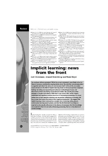 Implicit learning (IL) 
