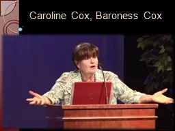 Caroline Cox, Baroness Cox