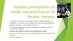 Student perceptions of media representation of female lawye