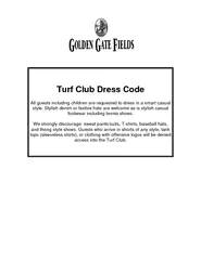 Turf Club Dress Code