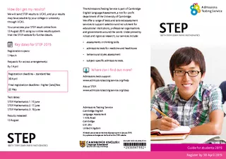 Guide for students 2015