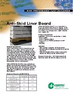 Test Cortec AntiSkid Liner Board Typical antiskid Liner Boards RHIFLHQWRIIULFWLRQ Liner