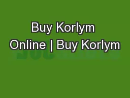 Buy Korlym Online | Buy Korlym