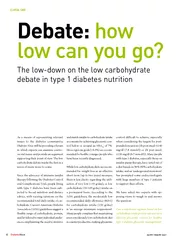 LINICAL CAREDebate:how low can you go?The low-down on the low carbohyd
