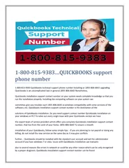 1-800-815-9383 QUICKBOOKS tech support number