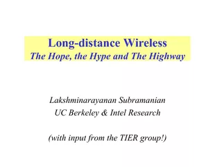 Long-distance Wireless