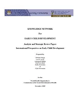 KNOWLEDGE NETWORK Analytic and Strategic Review Paper:  International