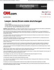 Lawyer: James Brown estate shortchanged - CNN.comhttp://cnn.site.print