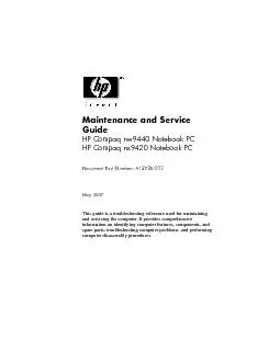 Maintenance and Service Guidei