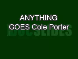  ANYTHING GOES Cole Porter  