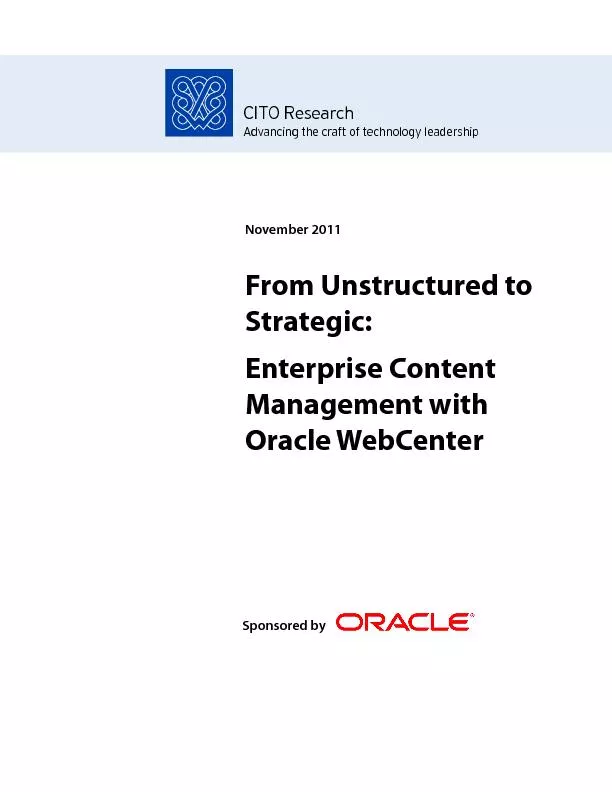 From Unstructured to Strategic:Enterprise Content Management with Orac