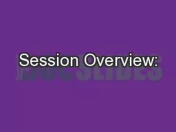 Session Overview: