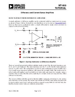 BASIC SUBTRACTOR OR DIFFERENCE AMPLIFIER A simple subtractor or differ